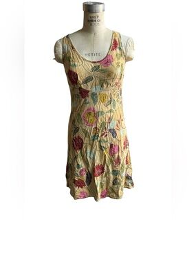 Hula Moon by Jams World L vintage yellow sundress